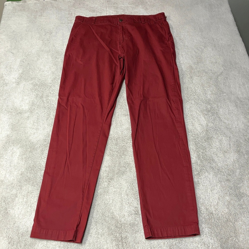 Lululemon Commission Slim Fit Pants Red Maroon LM5AF3S Mens 36x34